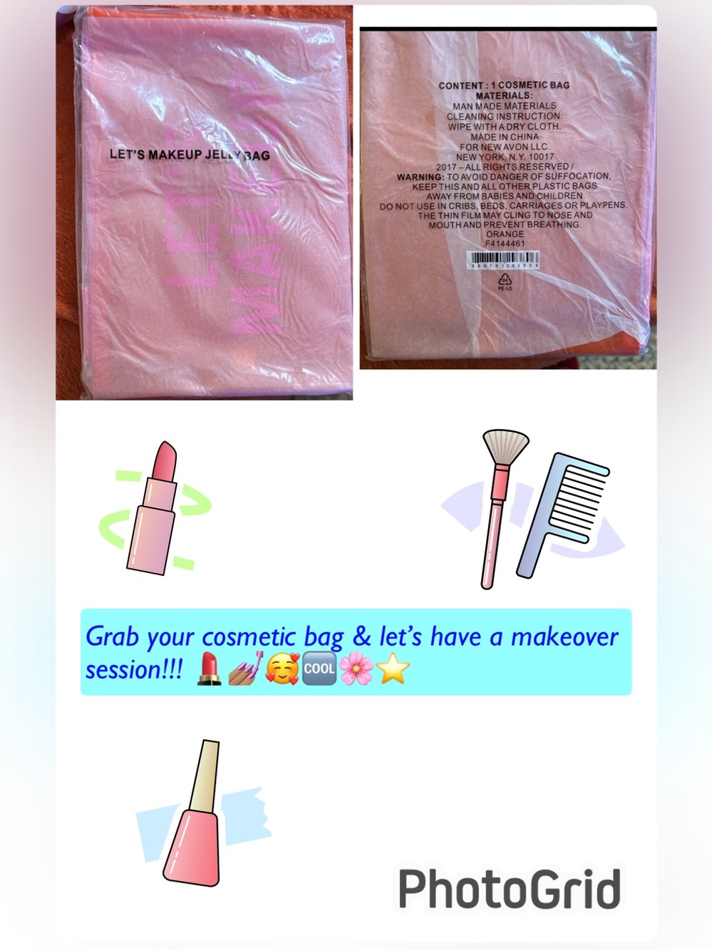 Cosmetic Bag-Eyebrow Kit-Makeup Brushes & Covers-Back Scrubber-Mini Sewing Kit. - Picture 5 of 16